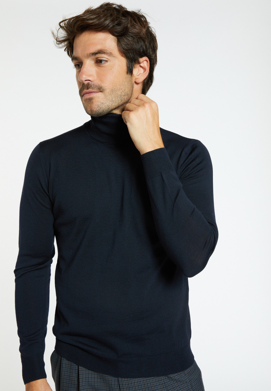 Turtleneck sweater in merino wool - Enzo