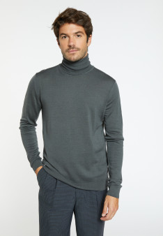 Pull col roulé en laine - Berry