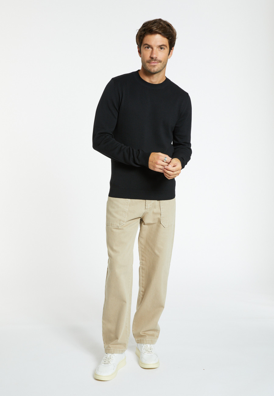 Round neck cotton cashmere sweater - Burton