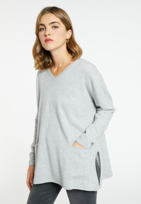 Loose V-neck cashmere sweater - Belinda