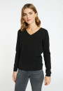 Pull col V en cachemire - Bijou 6642 emeraude - 21 Vert foncé