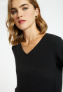 Pull col V en cachemire - Bijou 6642 emeraude - 21 Vert foncé