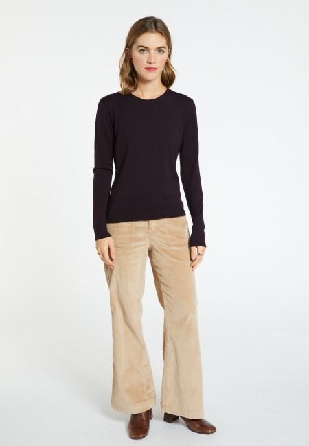 Mock turtleneck pullover made of wool - Bourse