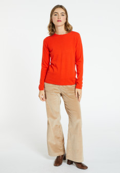 Round neck sweater 100% cashmere. BERLINE