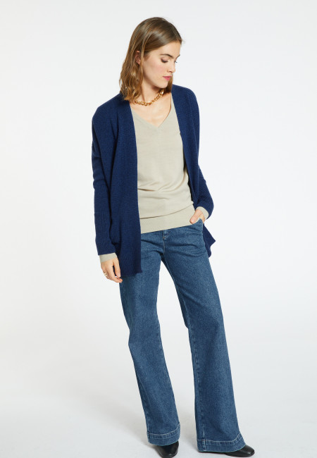 Long wool and cashmere cardigan - Cabery