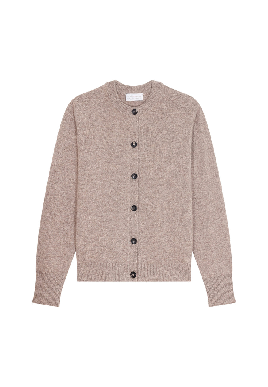 Cashmere round neck buttoned cardigan - Ari
