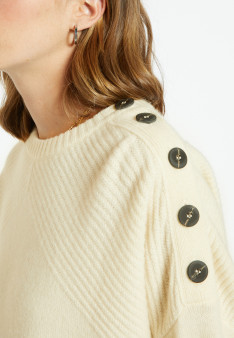 Pull boutonné laine et cachemire - Charlie 8201