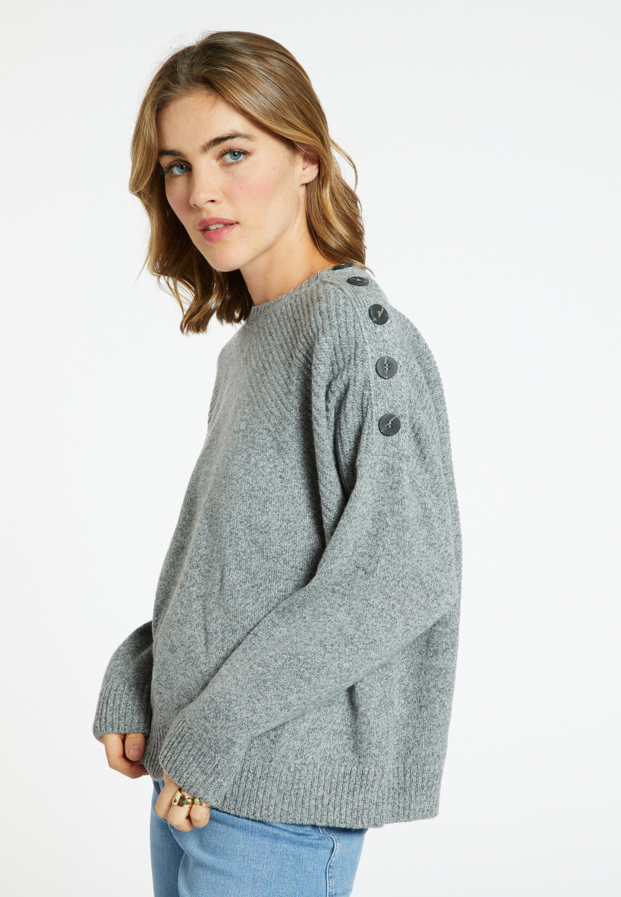 Pull boutonné laine et cachemire - Charlie 8211