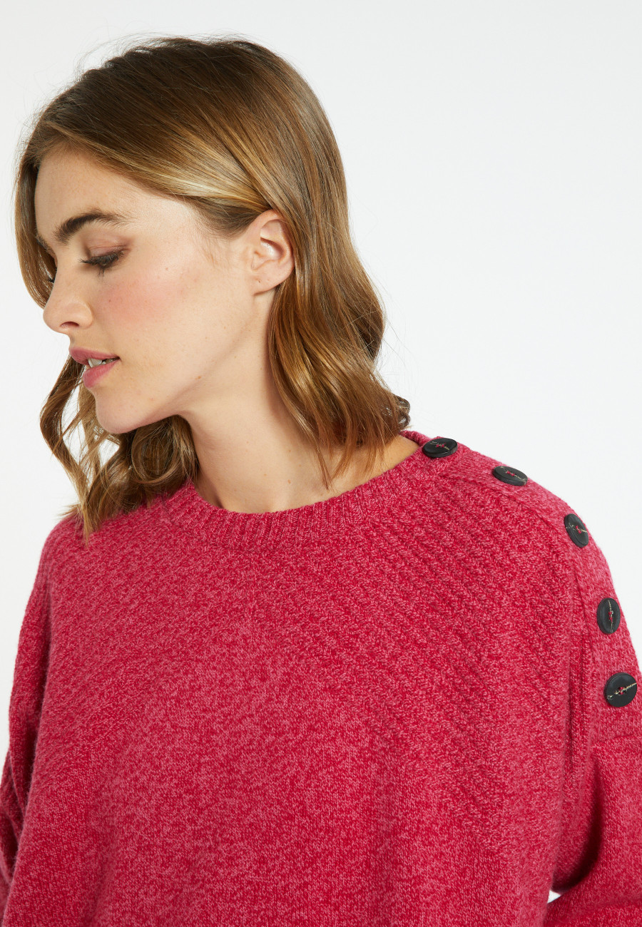 Pull boutonné laine et cachemire - Charlie 8292