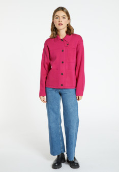 Merino wool jacket with buttons and pockets - Coline