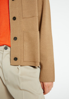 Merino wool jacket with buttons and pockets - Coline