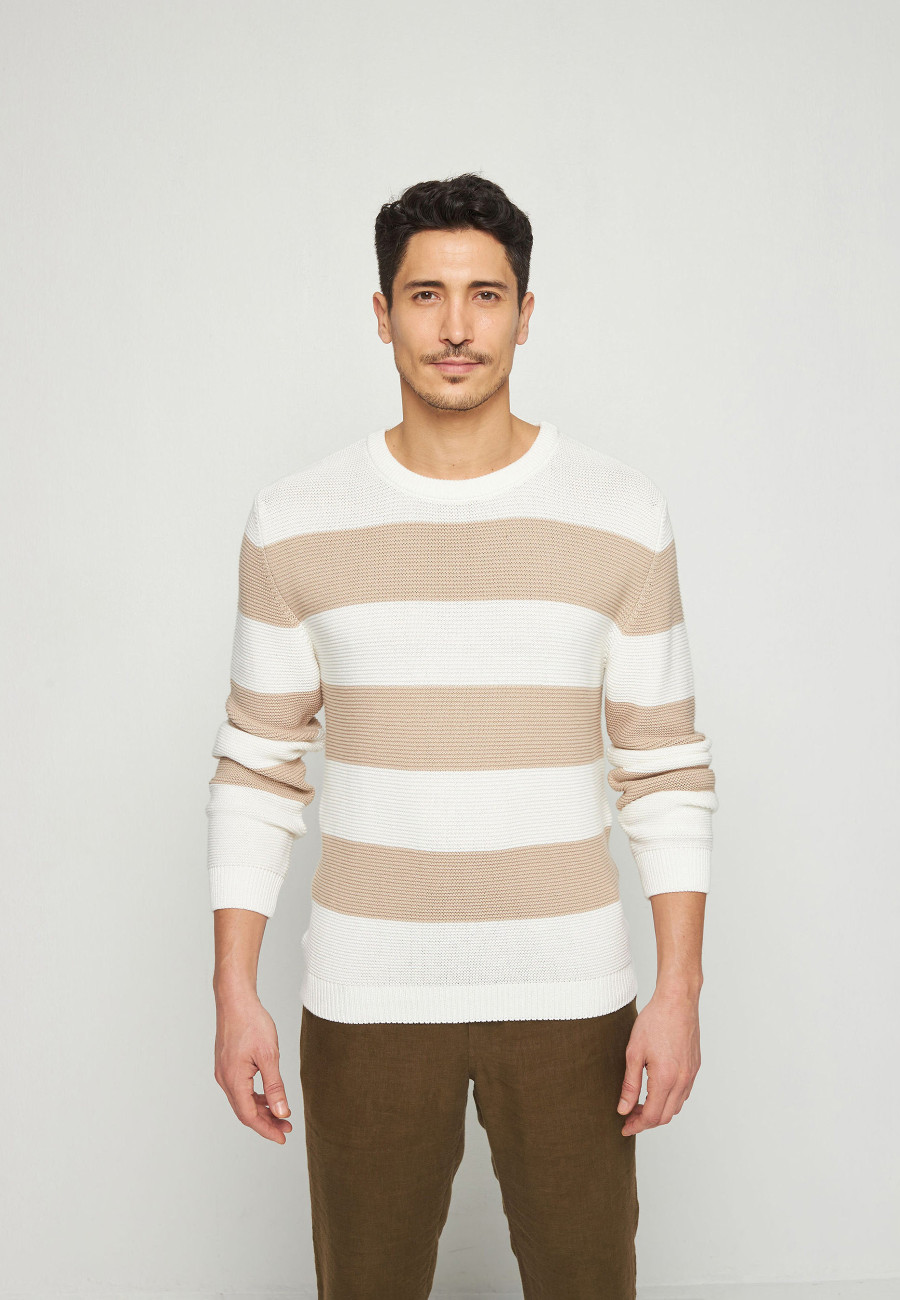 Pullover mit großen Streifen aus Bio-Baumwolle - Rivage