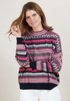 Wool sweater with Aztec patterns - Fidji