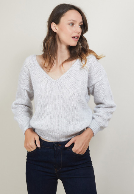 Twisted back mohair jumper - Gwen