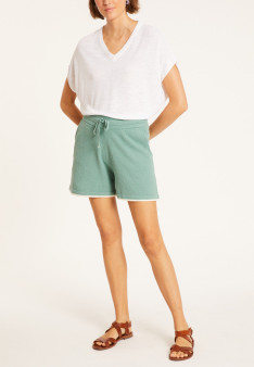 Short à poches en coton brossé - Maze 8134 - 94 Vert amande