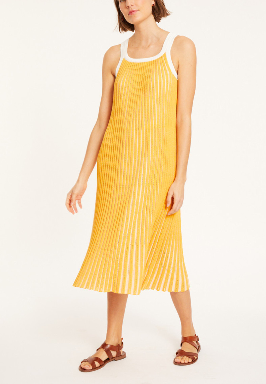 Pleated dress in organic cotton - Melodie