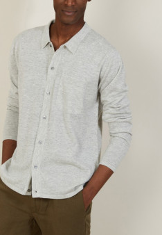 Long-sleeved cashmere linen shirt - Bazar