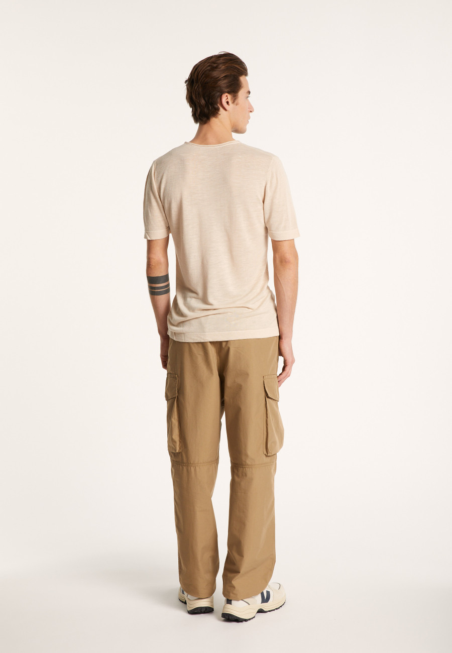 T-shirt col rond en lin flammé - Renaud
