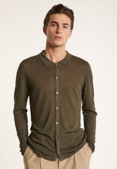 Slub linen button-down shirt - Blason