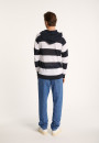 Hoodie bicolore en lin flammé - Philip 7340 sahara/blanc - 13 Beige moyen
