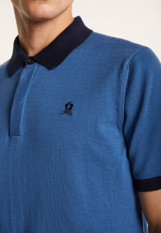 Polo bicolore en coton bio - Ignacio