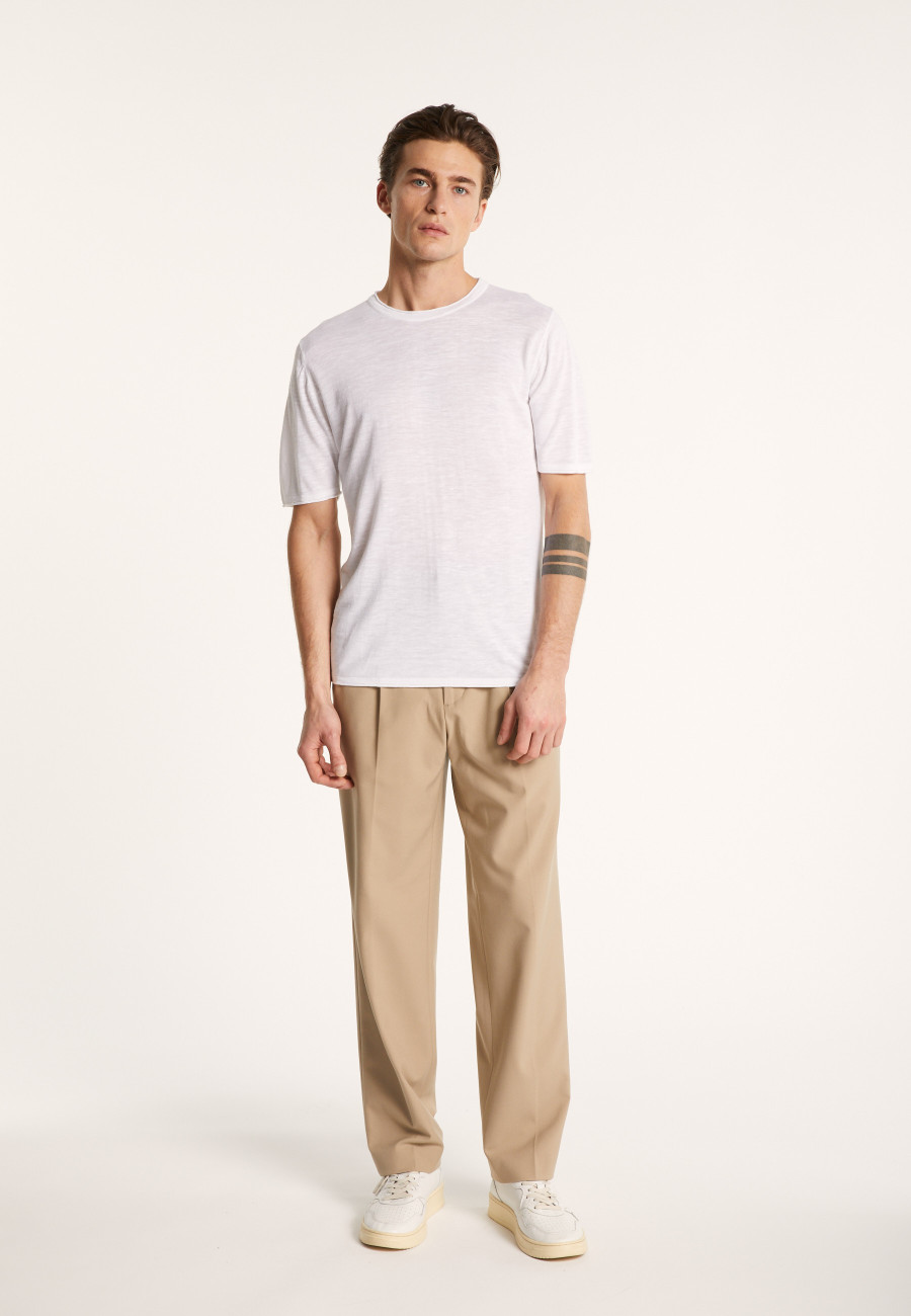 Round-neck slub linen T-shirt - Renaud
