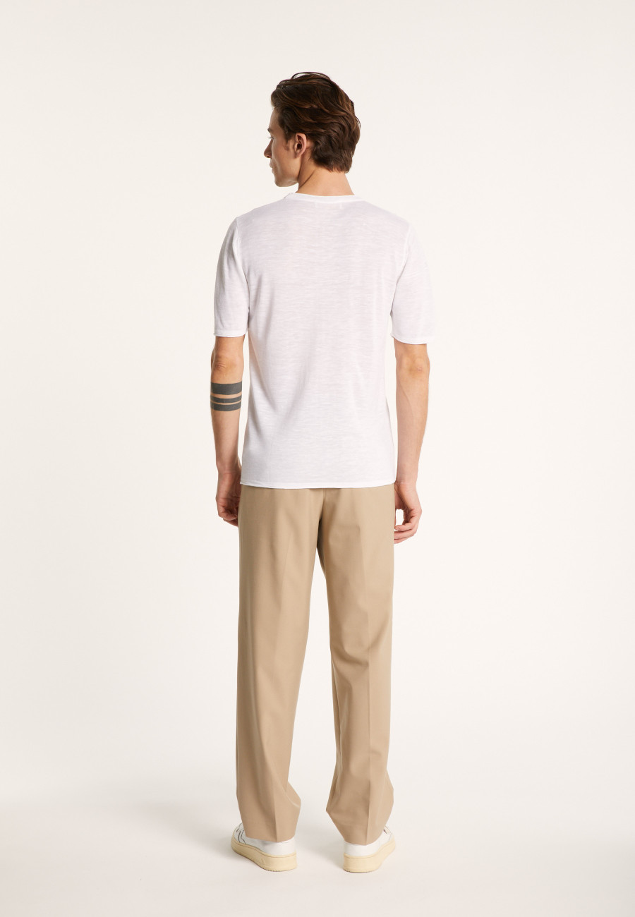 Round-neck slub linen T-shirt - Renaud
