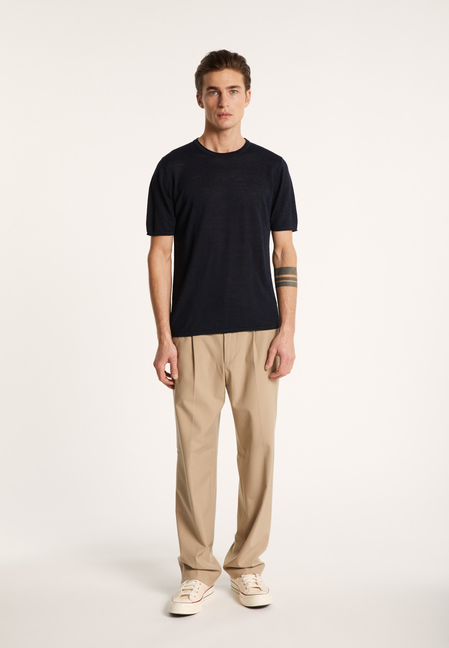 Round-neck slub linen T-shirt - Renaud