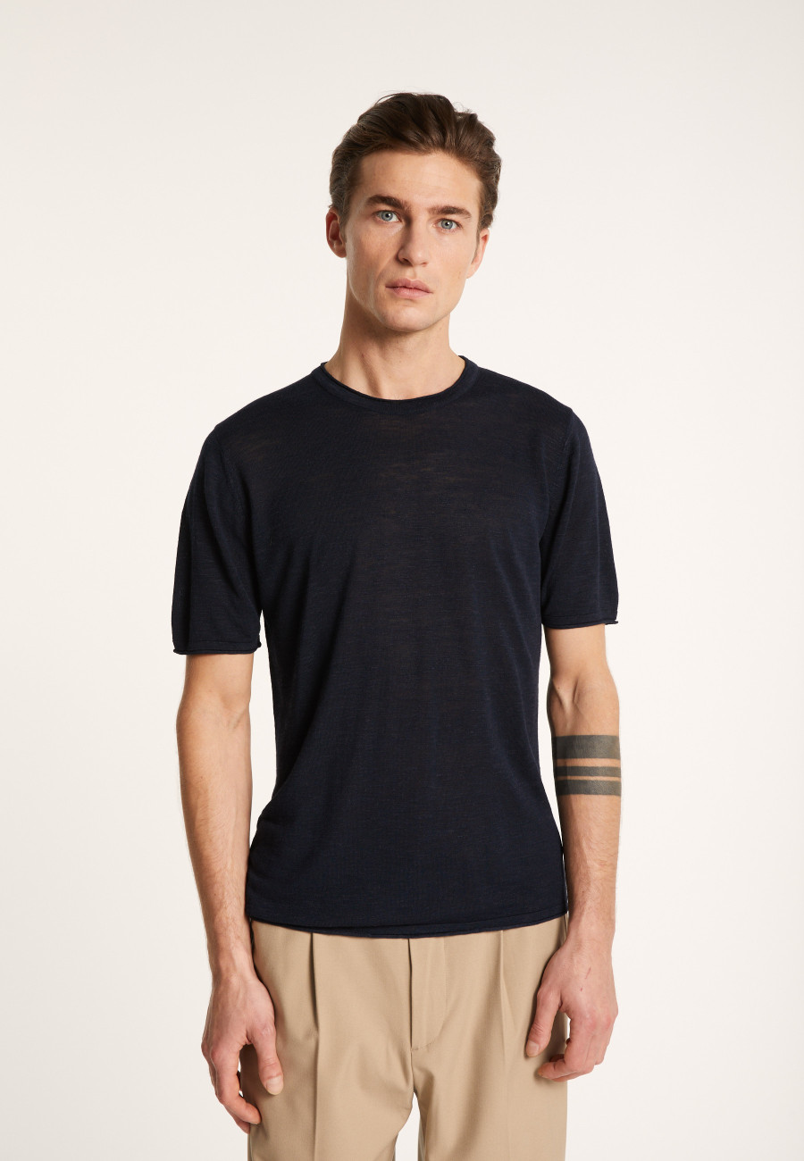 Round-neck slub linen T-shirt - Renaud