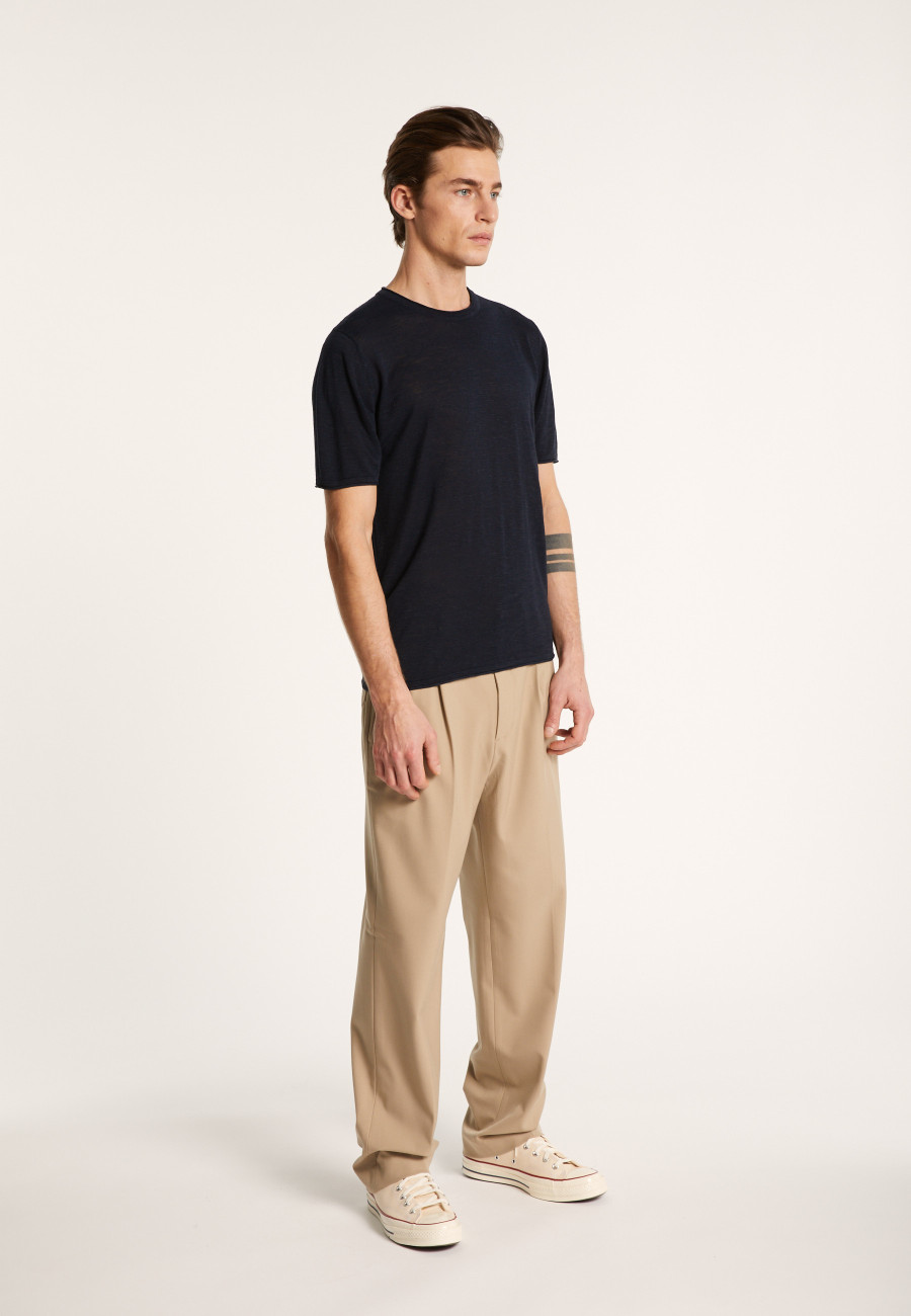 Round-neck slub linen T-shirt - Renaud