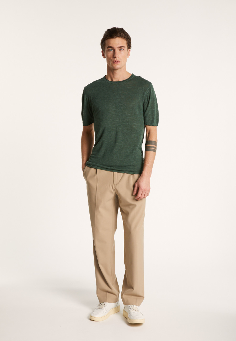 Round-neck slub linen T-shirt - Renaud