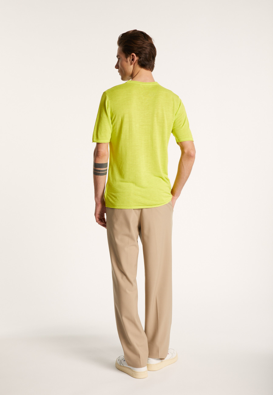 Round-neck slub linen T-shirt - Renaud
