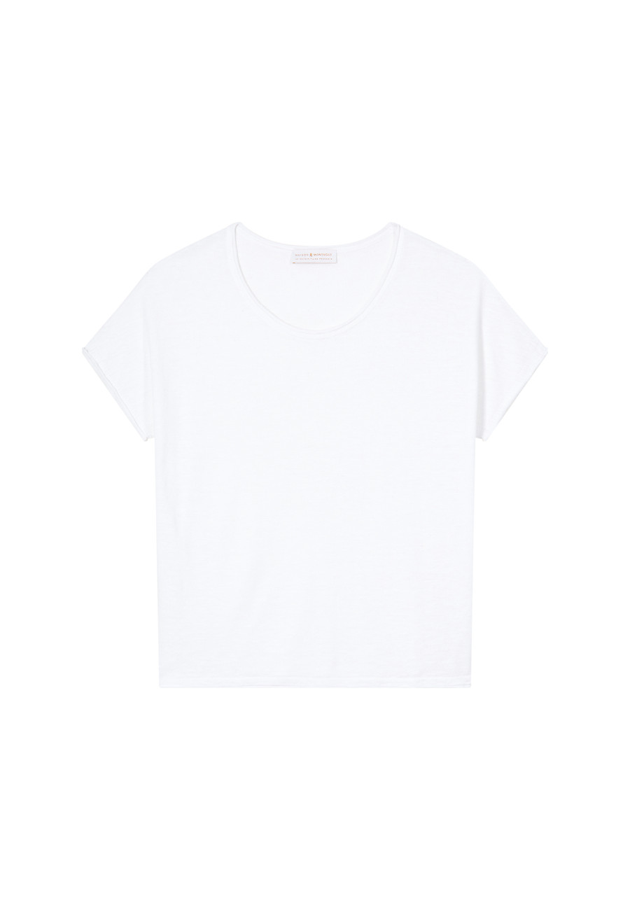 T-shirt col rond en lin flammé - Loli