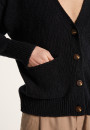 Gilet col V en coton et lin - Nais