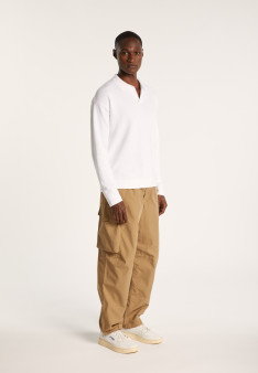 Polo manches longues en coton - Ido