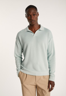 Polo manches longues en coton - Ido