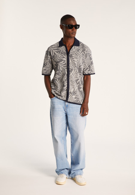 Cotton and linen patterned shirt - Ismael