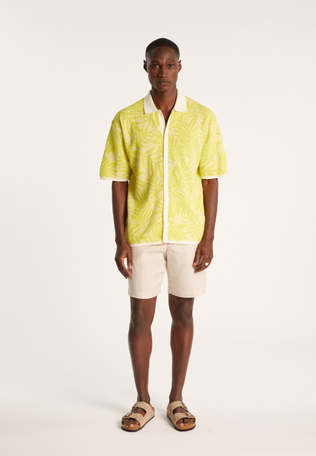 Cotton and linen patterned shirt - Ismael