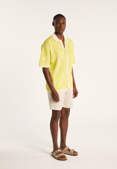 Chemise graphique en coton et lin - Ismael