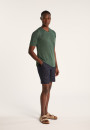 T-shirt col V en lin flammé - Reuben