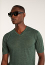 T-shirt col V en lin flammé - Reuben