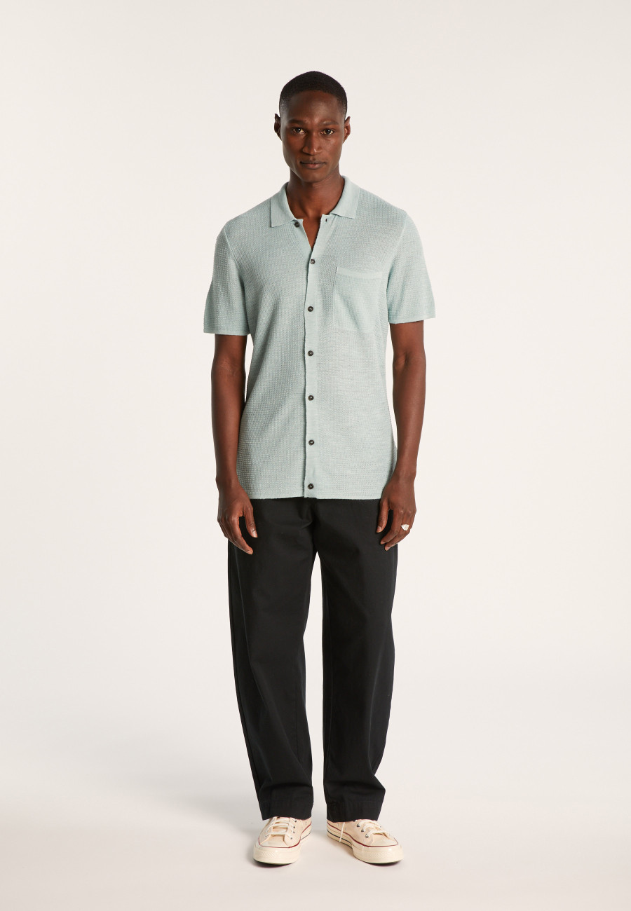 Chemise manches courtes en lin flammé - Icarus