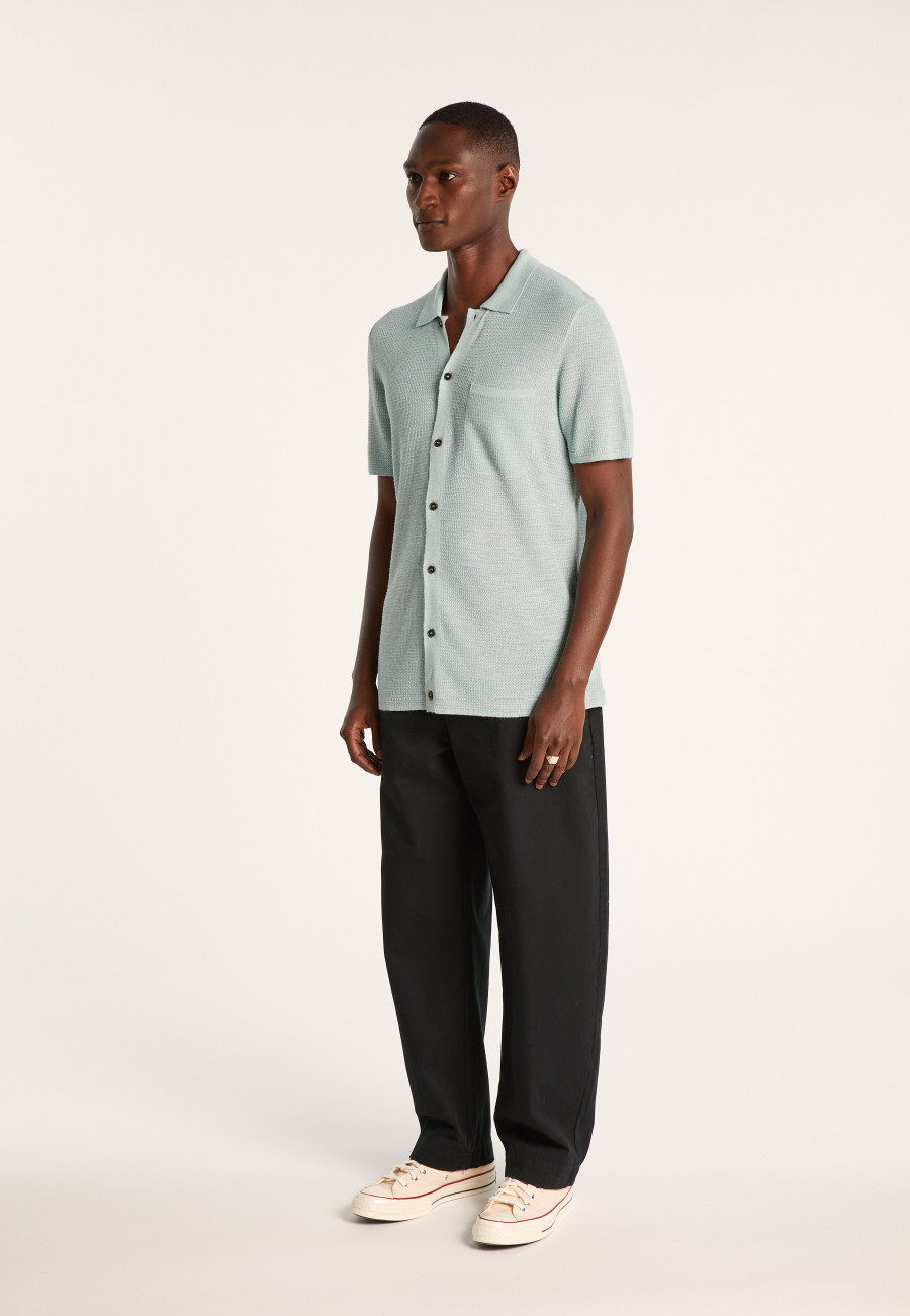 Chemise manches courtes en lin flammé - Icarus