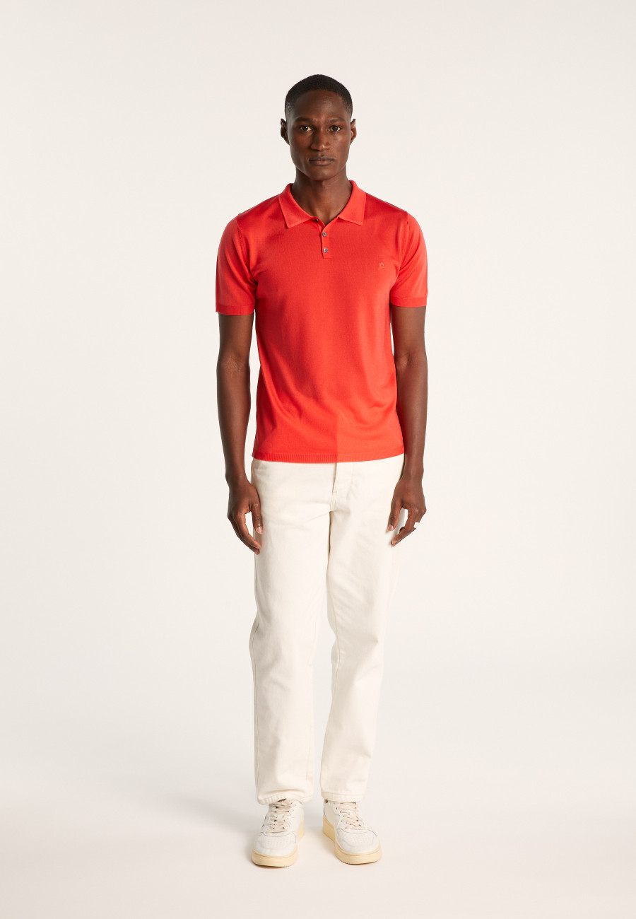 Short-sleeved polo shirt in Fil lumiere - Babar