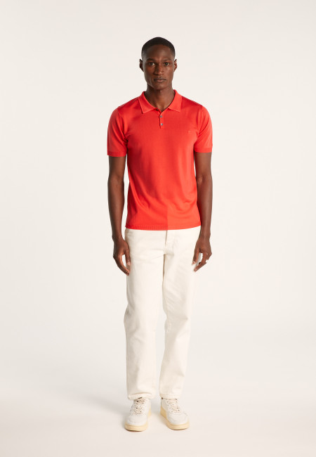 Short-sleeved polo shirt in Fil lumiere - Babar