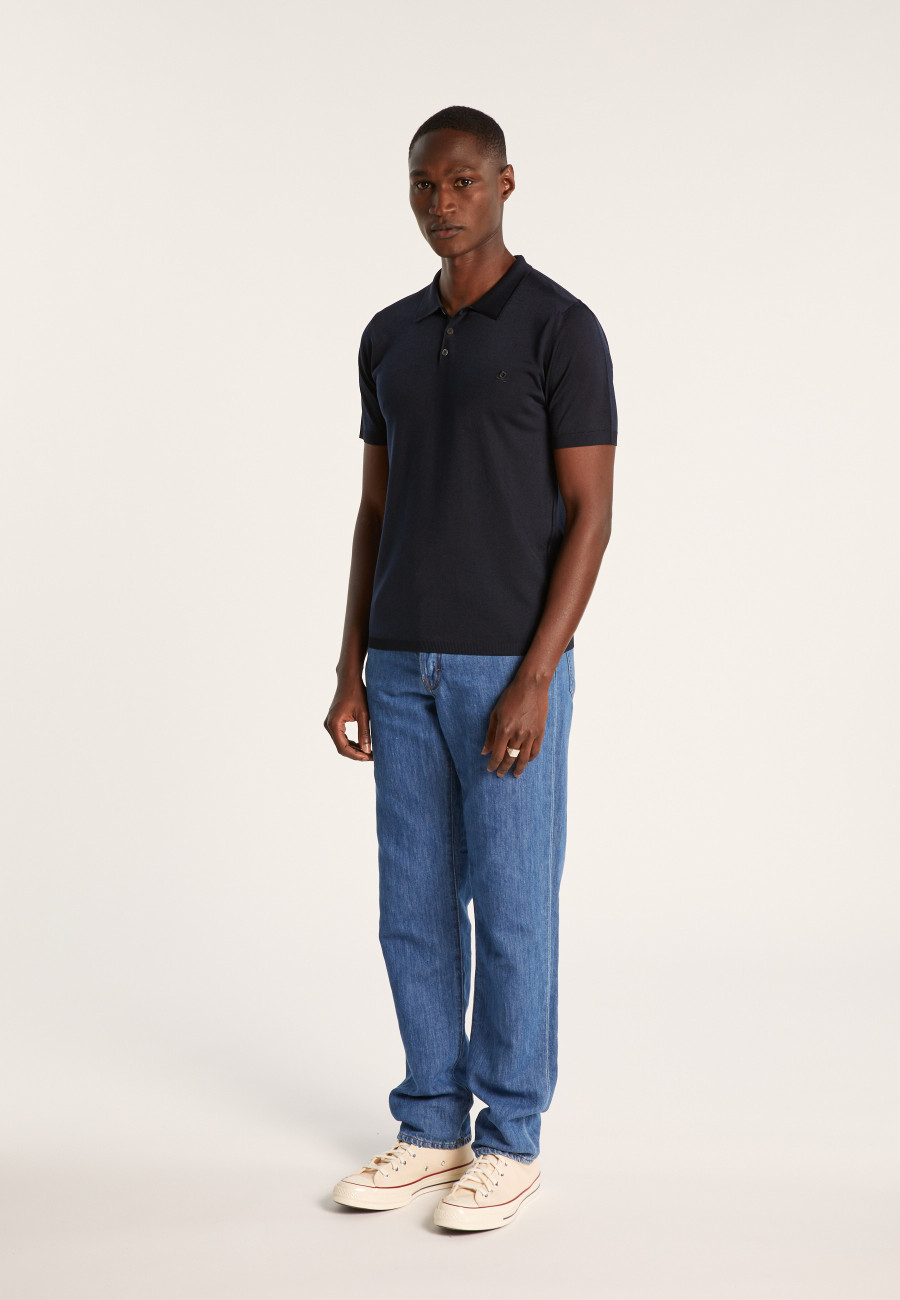 Short-sleeved polo shirt in Fil lumiere - Babar