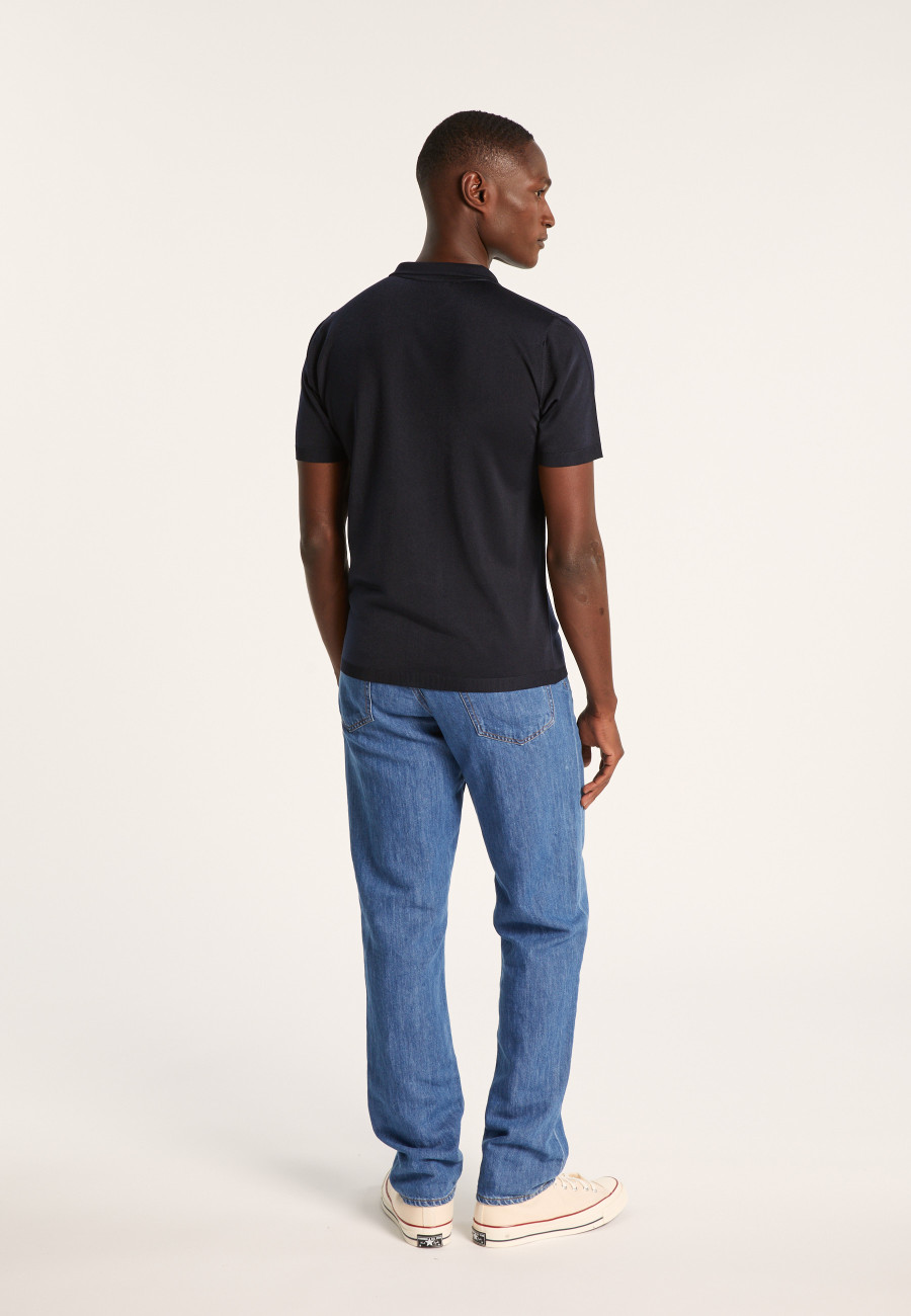 Short-sleeved polo shirt in Fil lumiere - Babar