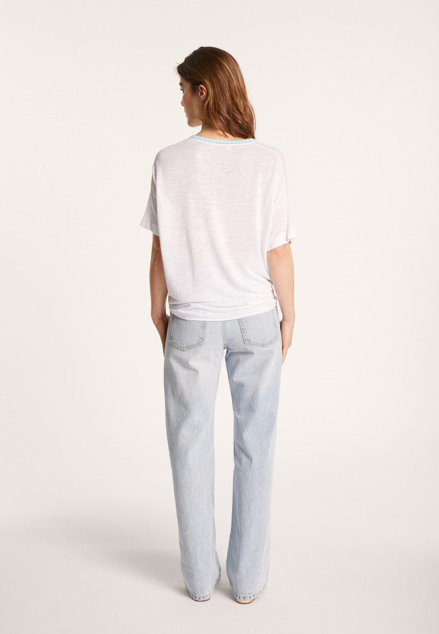 T-shirt en lin flammé - Lauria