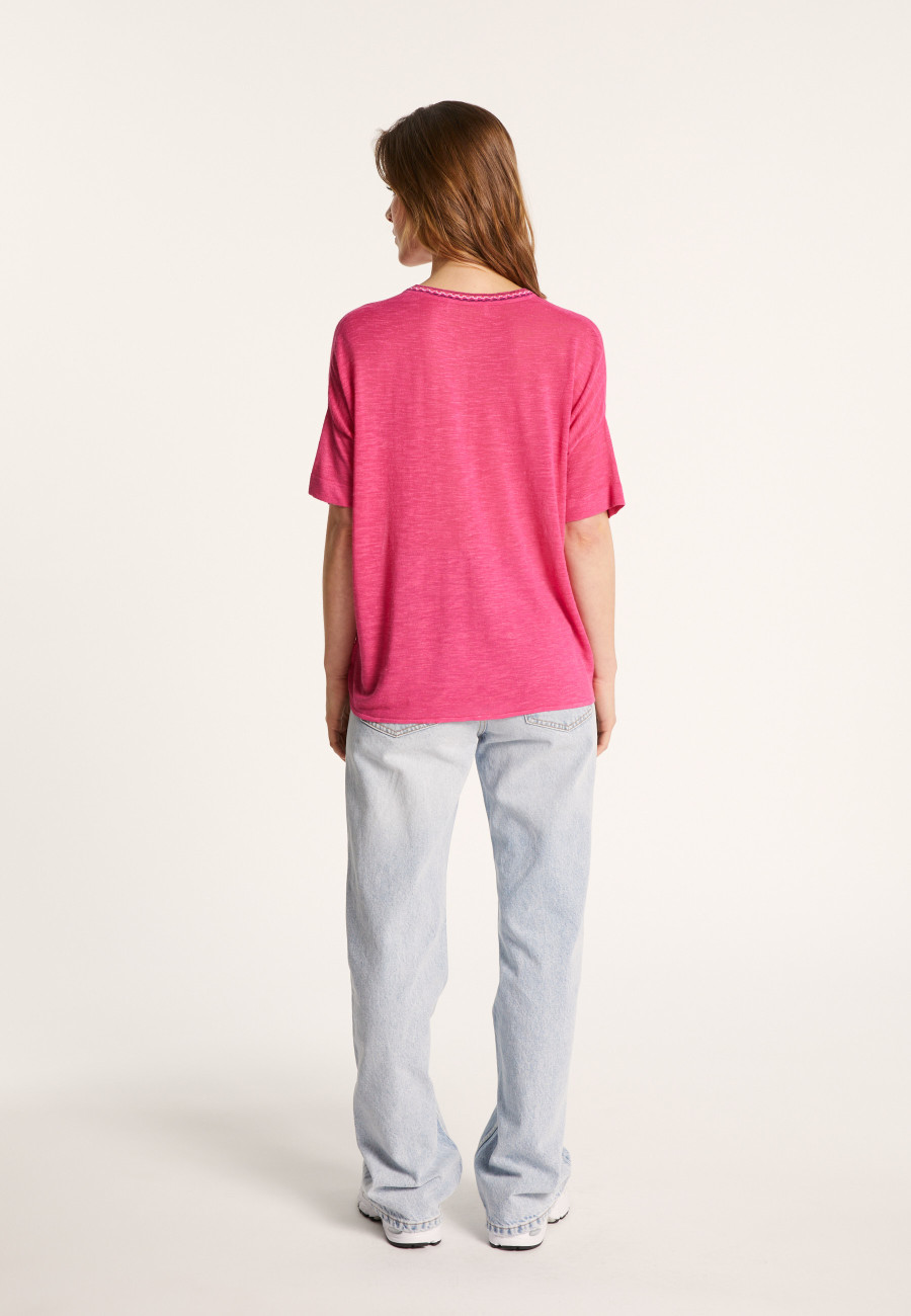 T-shirt en lin flammé - Lauria