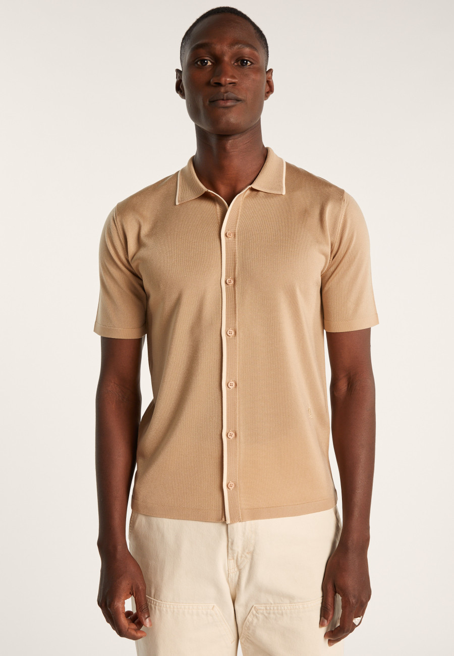 Short-sleeved shirt in Fil Lumière - Roman